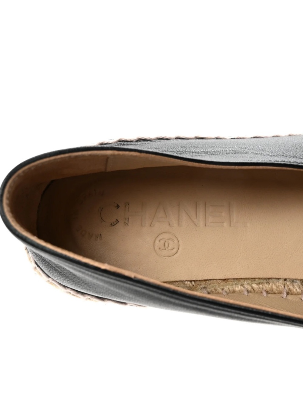 CHANEL Lambskin CC Espadrilles 37 Black - Picture 14 of 14
